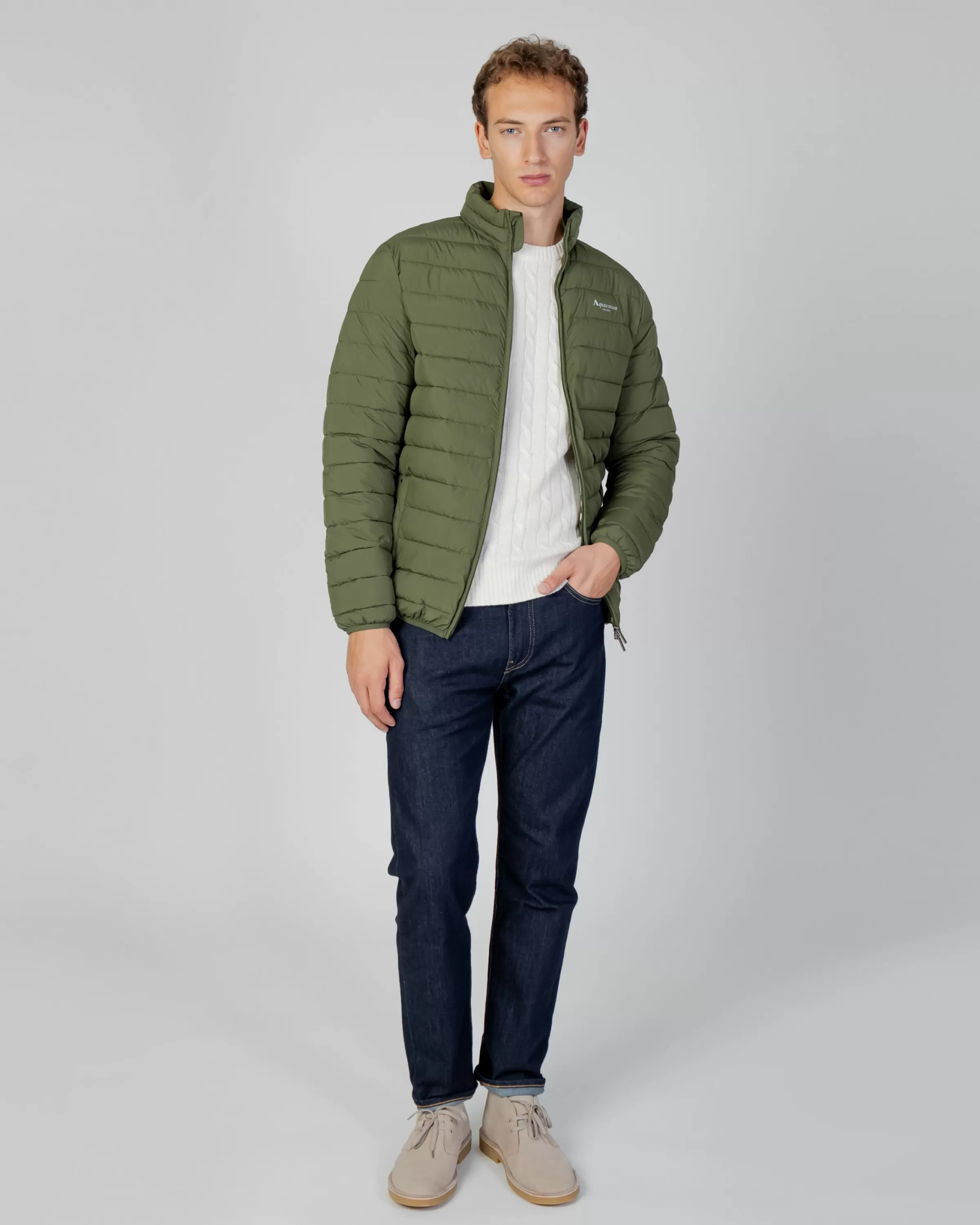 Uomo Aquascutum Active Active100Gr Mock Neck Jacket