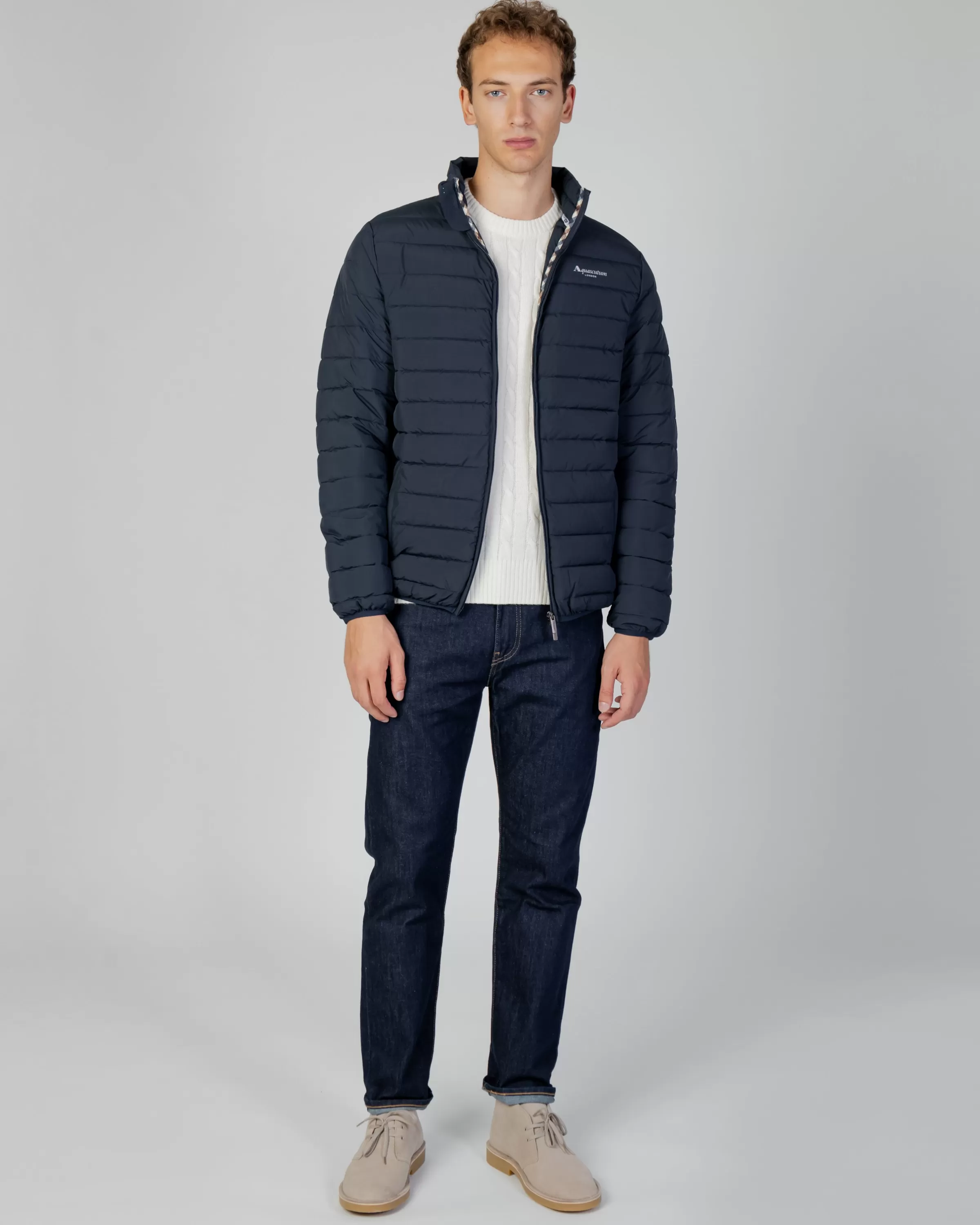 Uomo Aquascutum Active Active100Gr Mock Neck Jacket