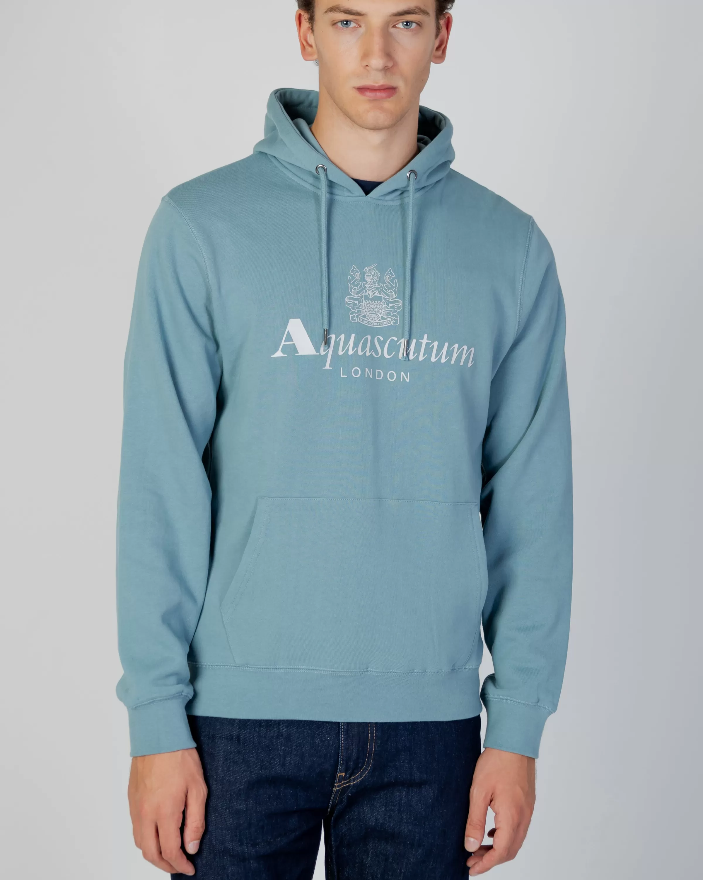 Uomo Aquascutum Active Active Big Logo Hoodie Fleece