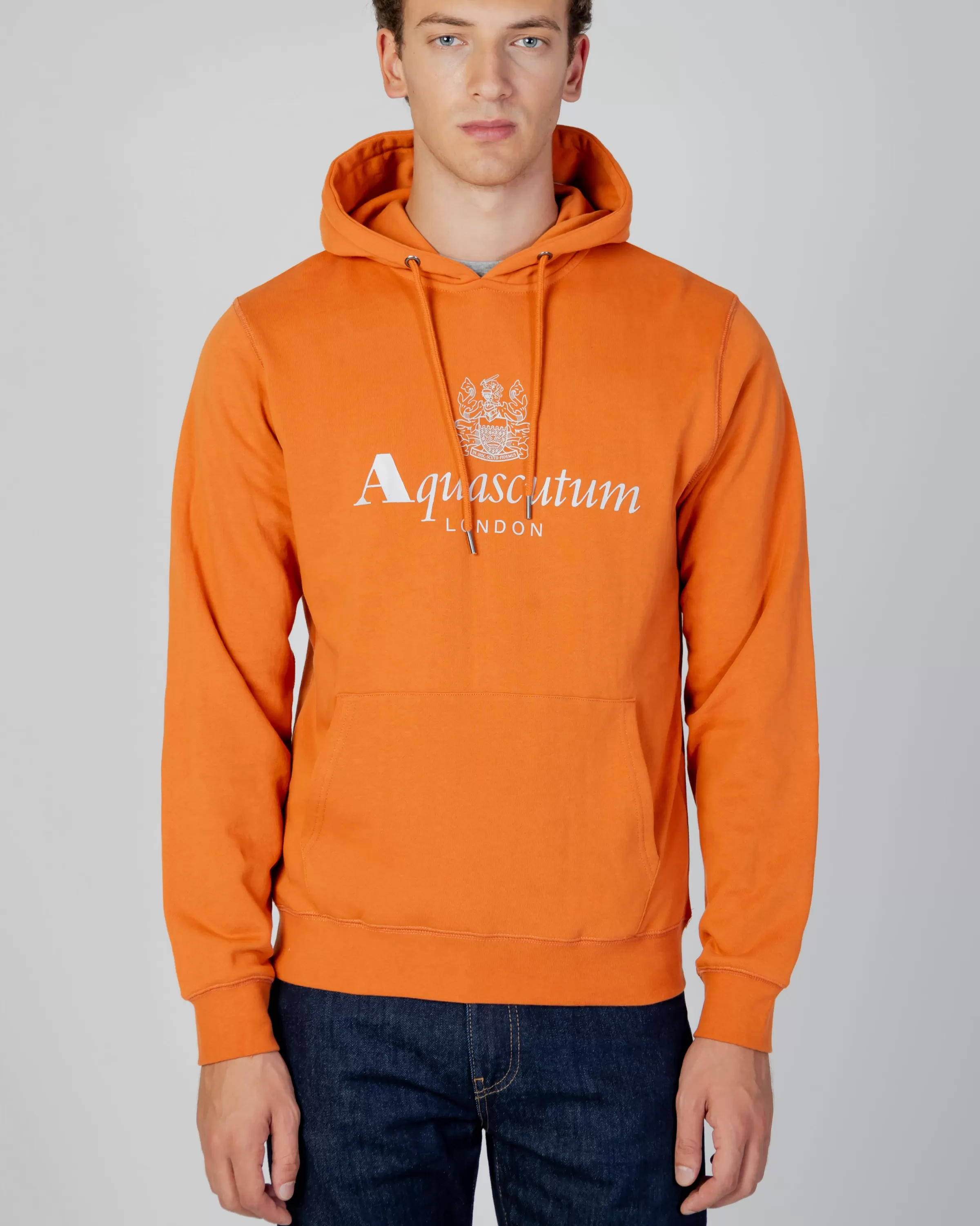 Uomo Aquascutum Active Active Big Logo Hoodie Fleece