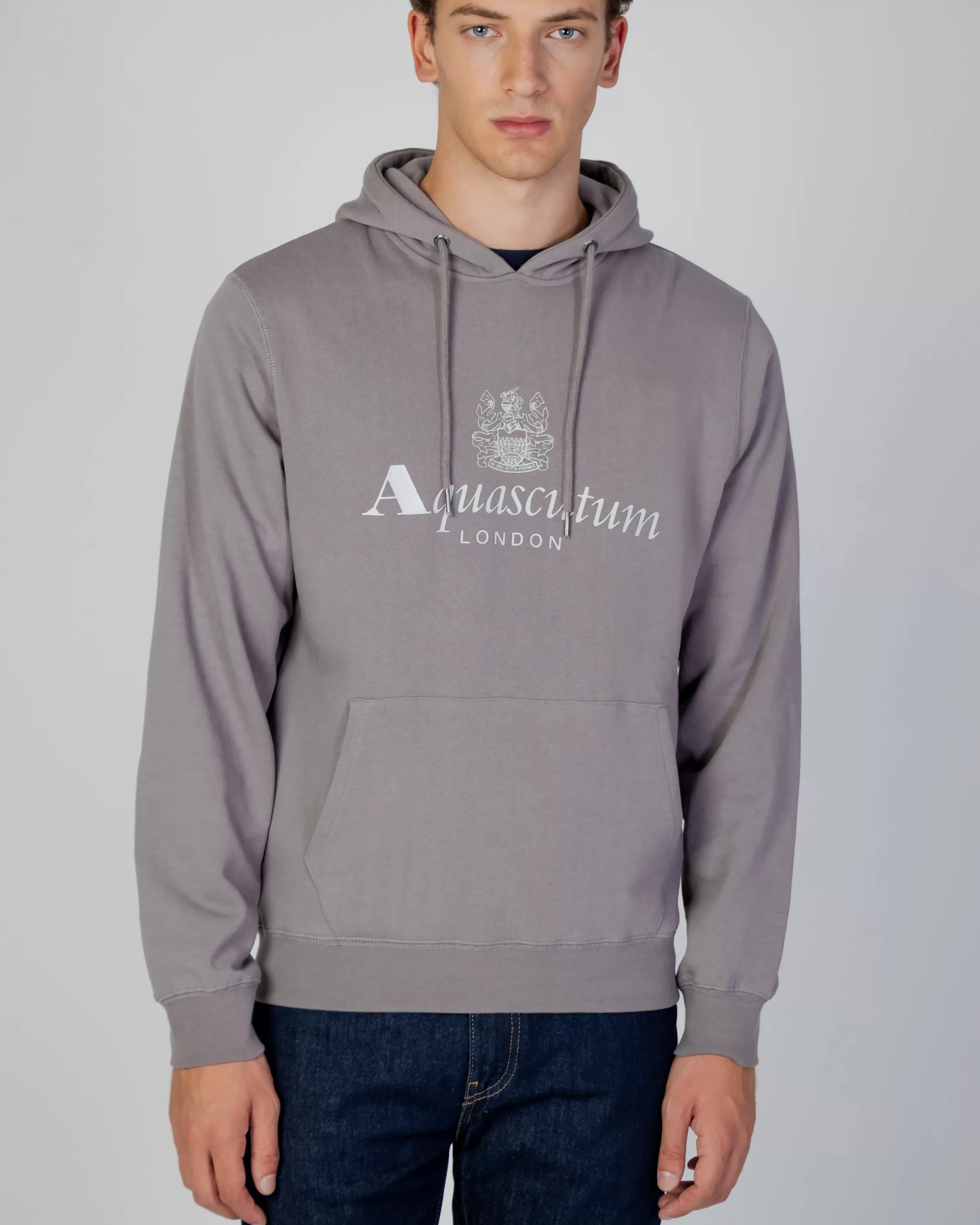 Uomo Aquascutum Active Active Big Logo Hoodie Fleece