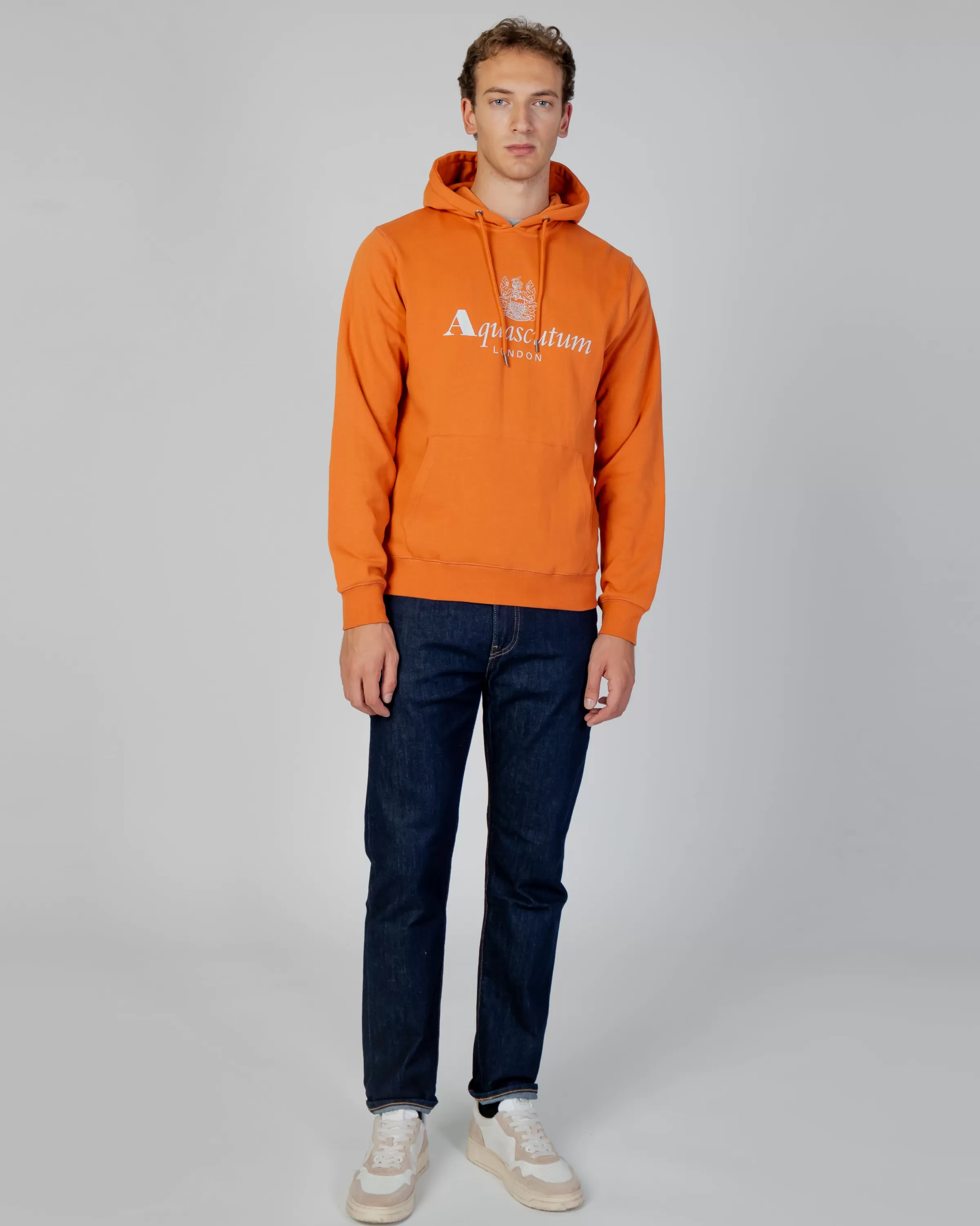 Uomo Aquascutum Active Active Big Logo Hoodie Fleece