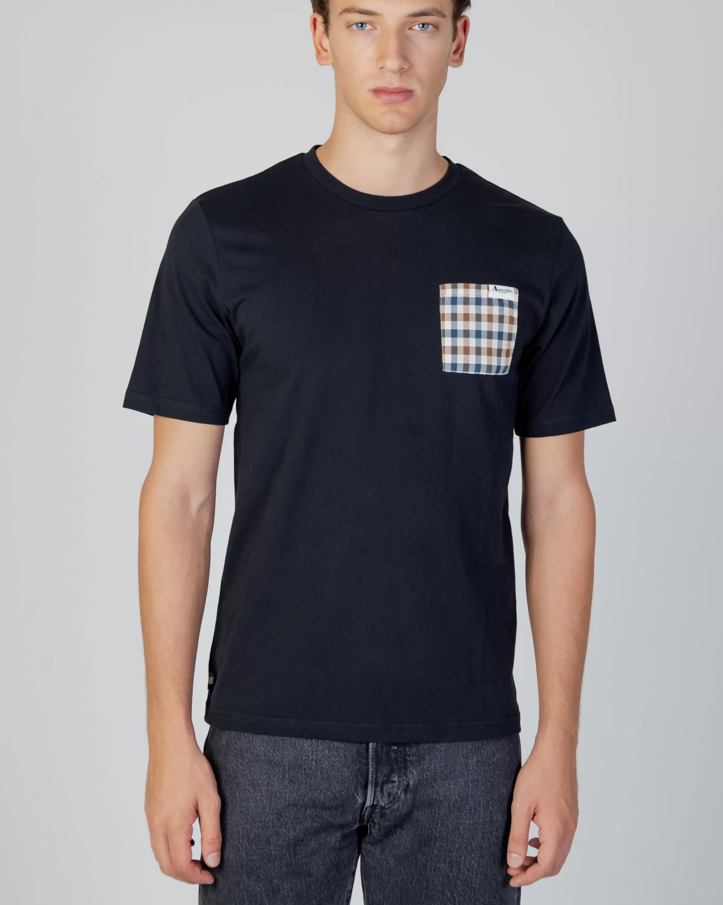 Uomo Aquascutum Active Active Check Pocket T-Shirt