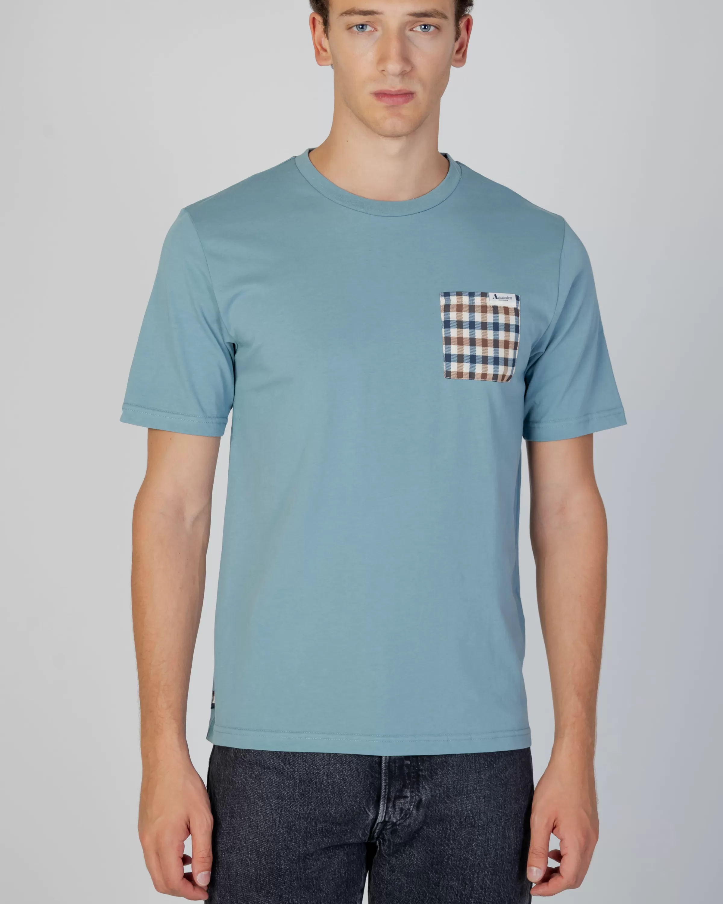 Uomo Aquascutum Active Active Check Pocket T-Shirt