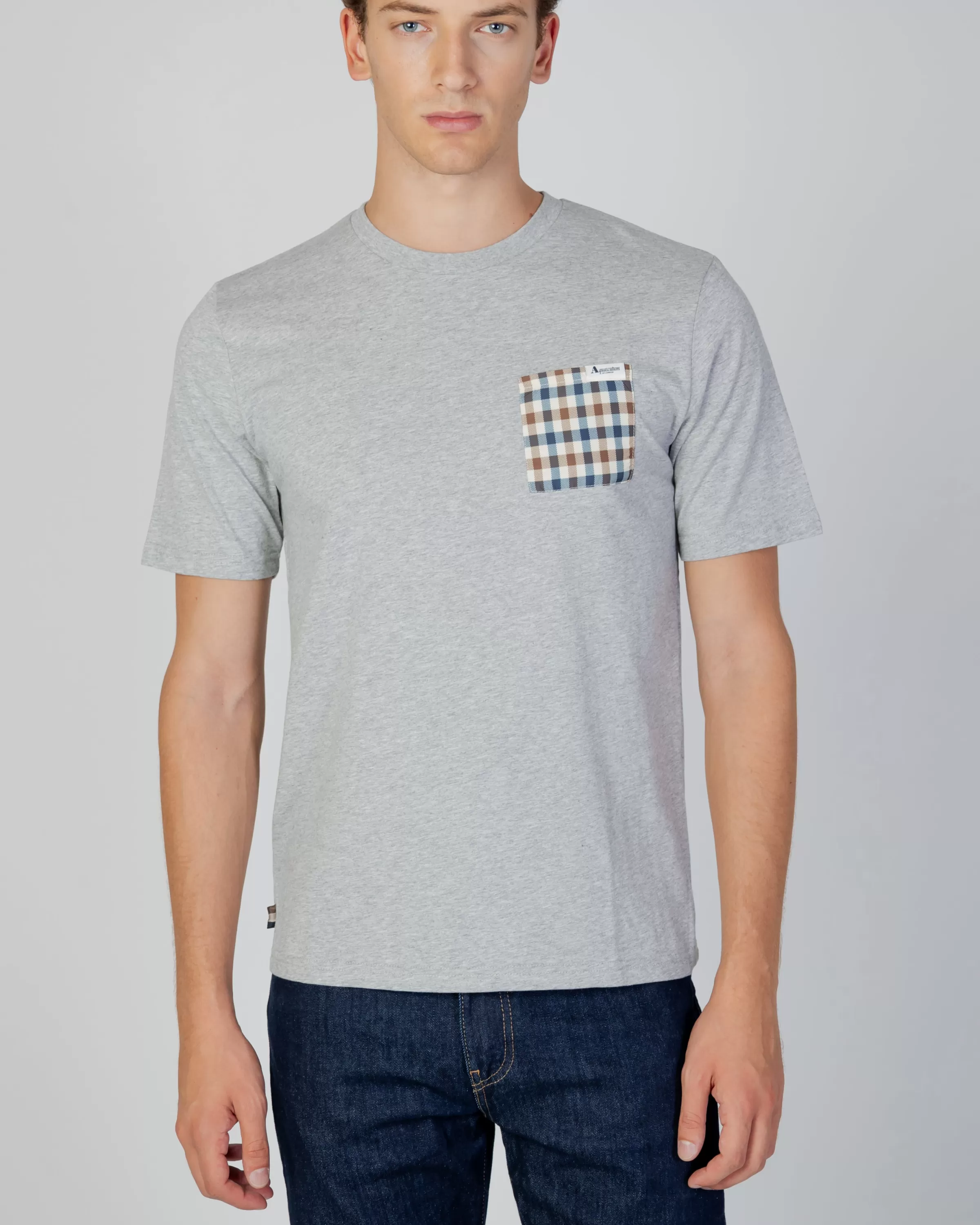 Uomo Aquascutum Active Active Check Pocket T-Shirt