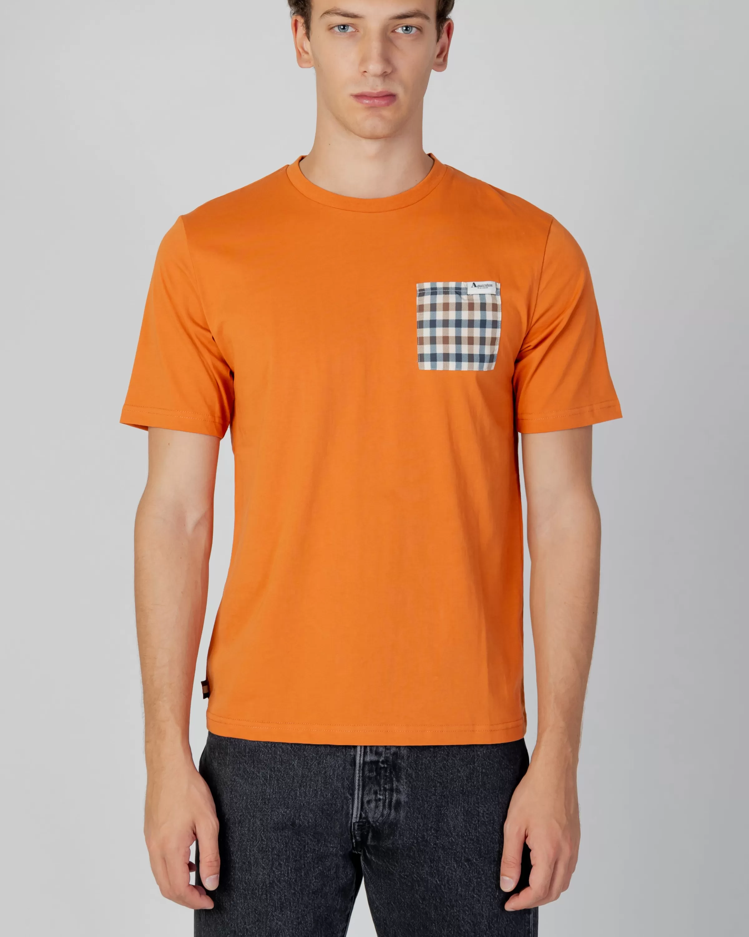 Uomo Aquascutum Active Active Check Pocket T-Shirt