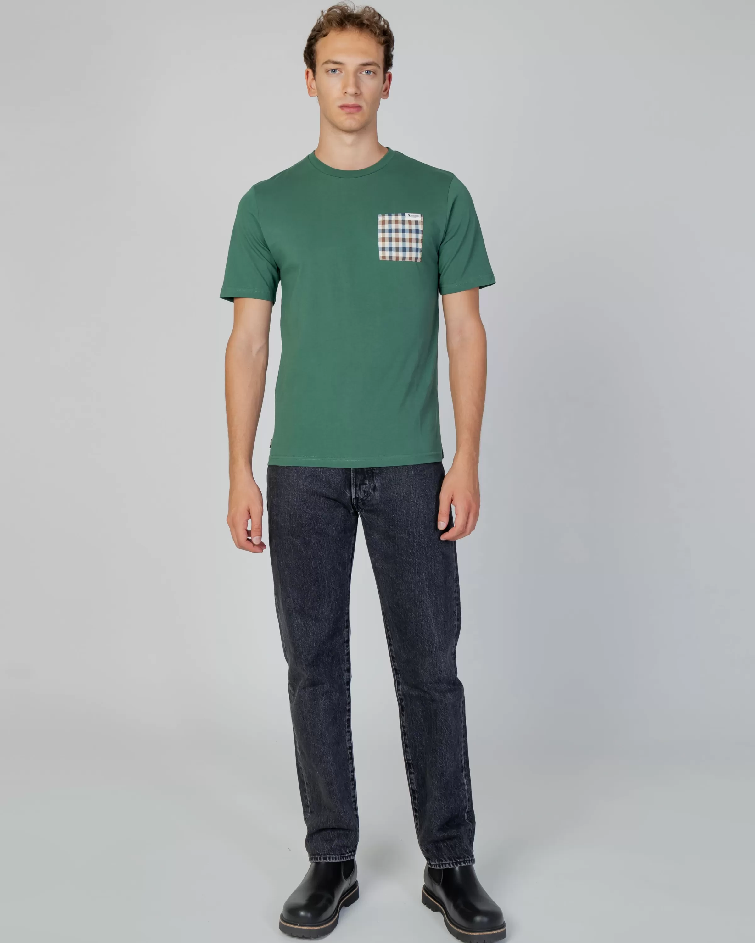 Uomo Aquascutum Active Active Check Pocket T-Shirt