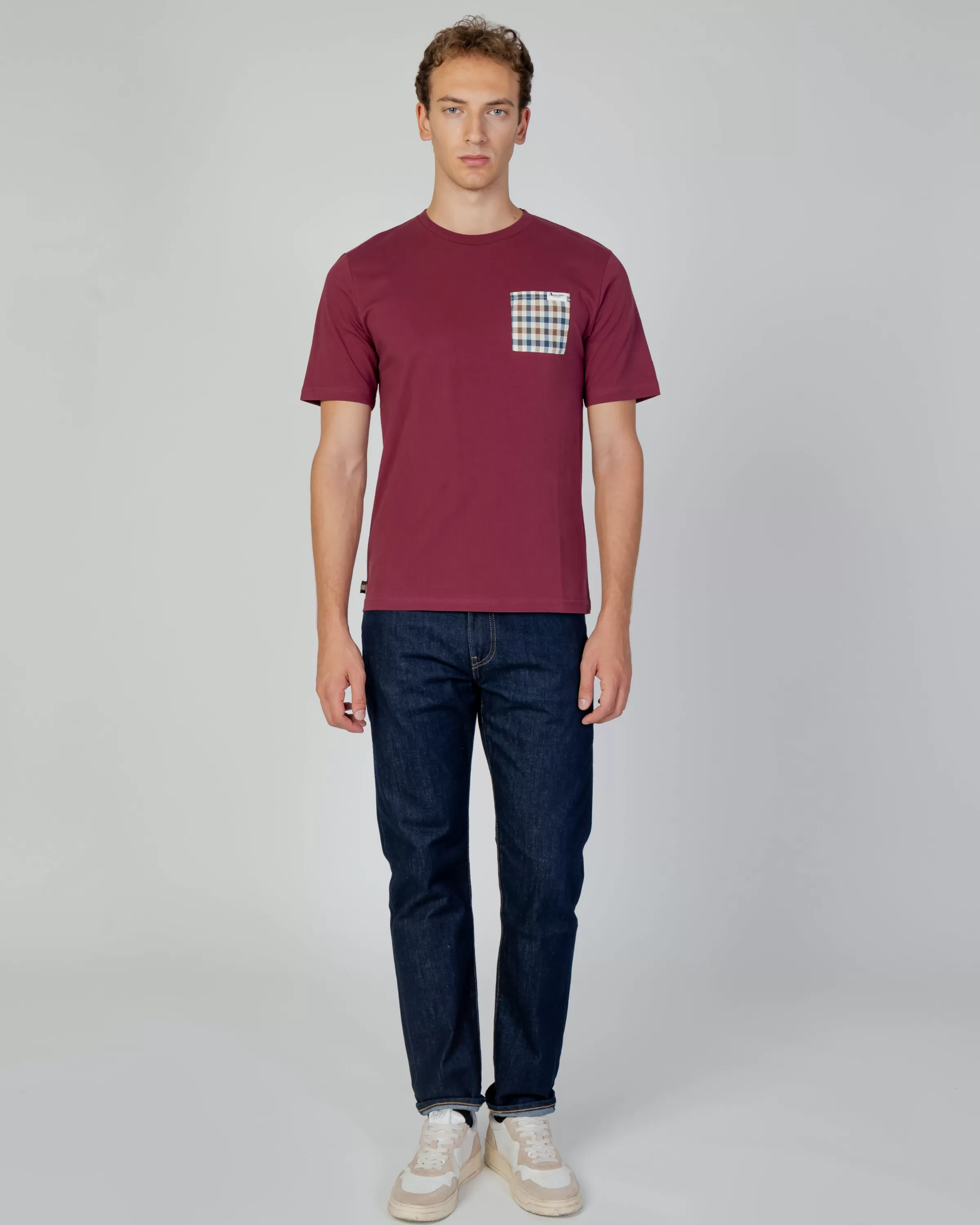 Uomo Aquascutum Active Active Check Pocket T-Shirt