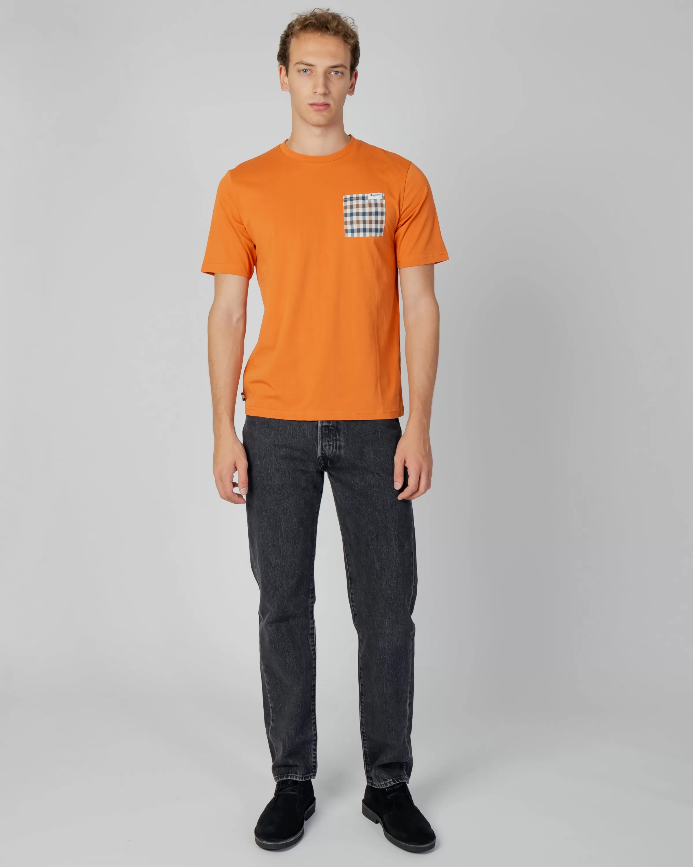 Uomo Aquascutum Active Active Check Pocket T-Shirt