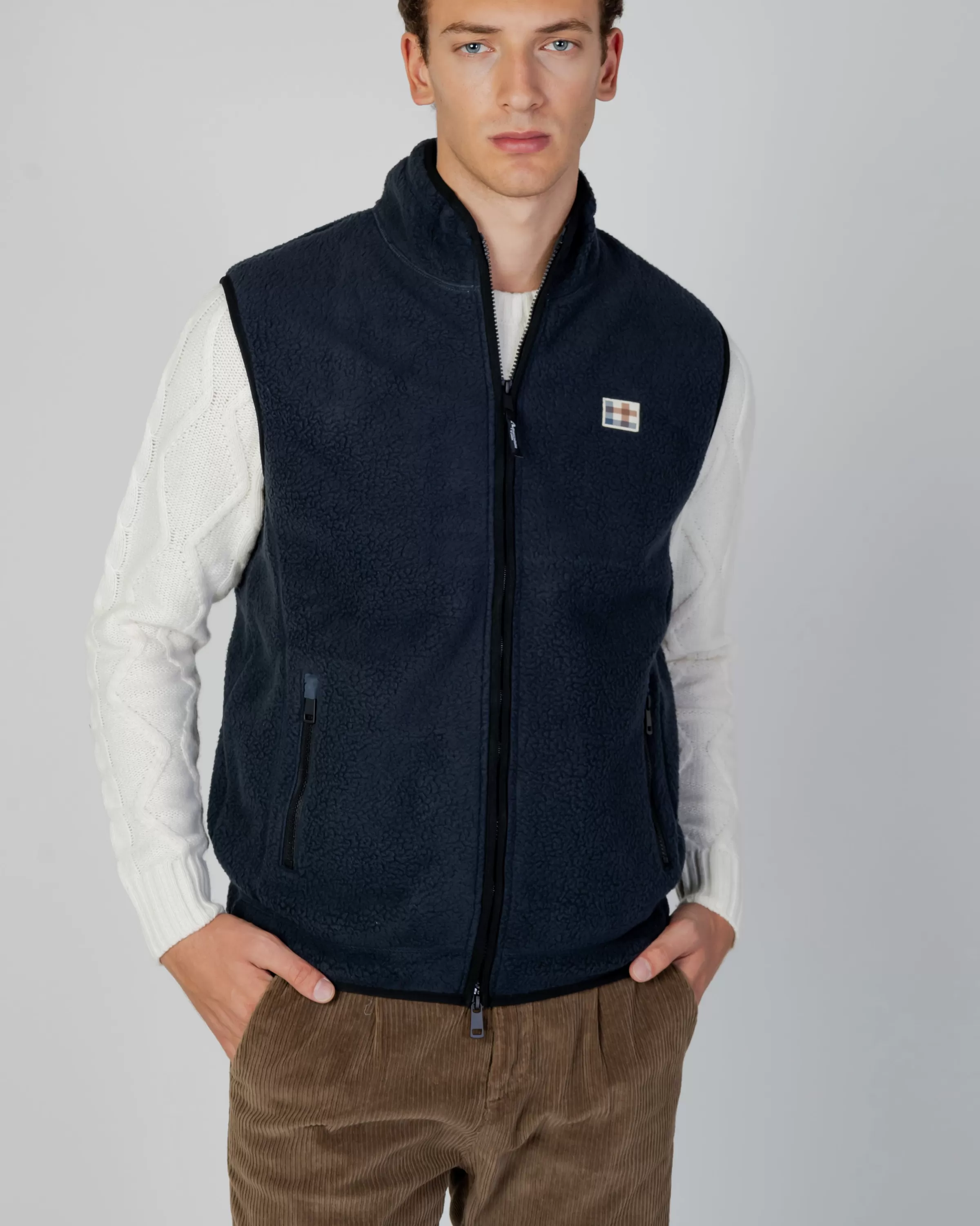 Uomo Aquascutum Active Active One Color Sherpa Vest