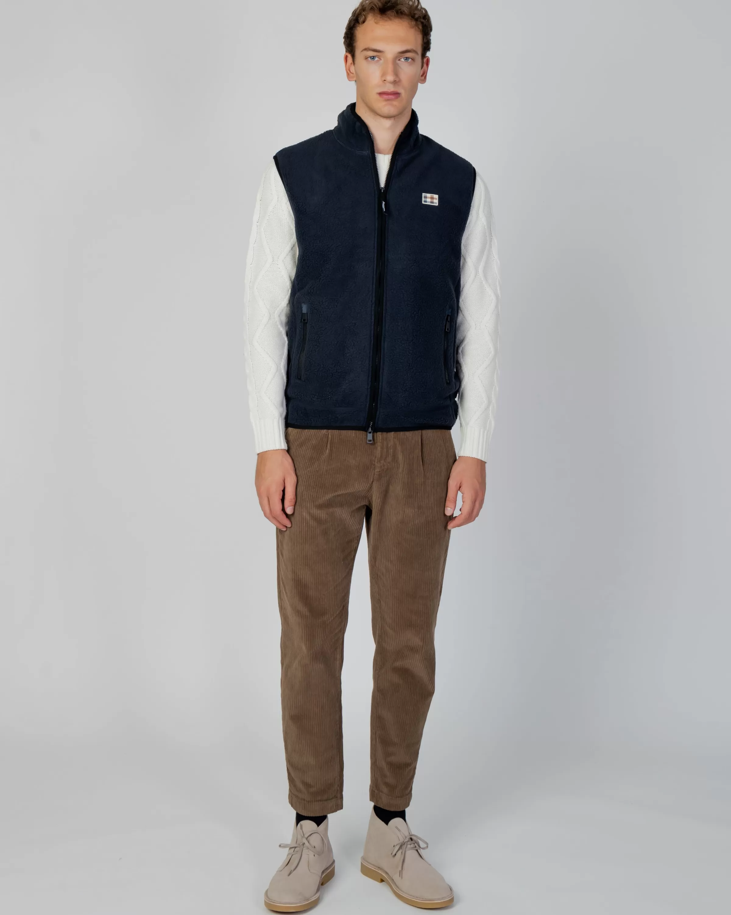 Uomo Aquascutum Active Active One Color Sherpa Vest