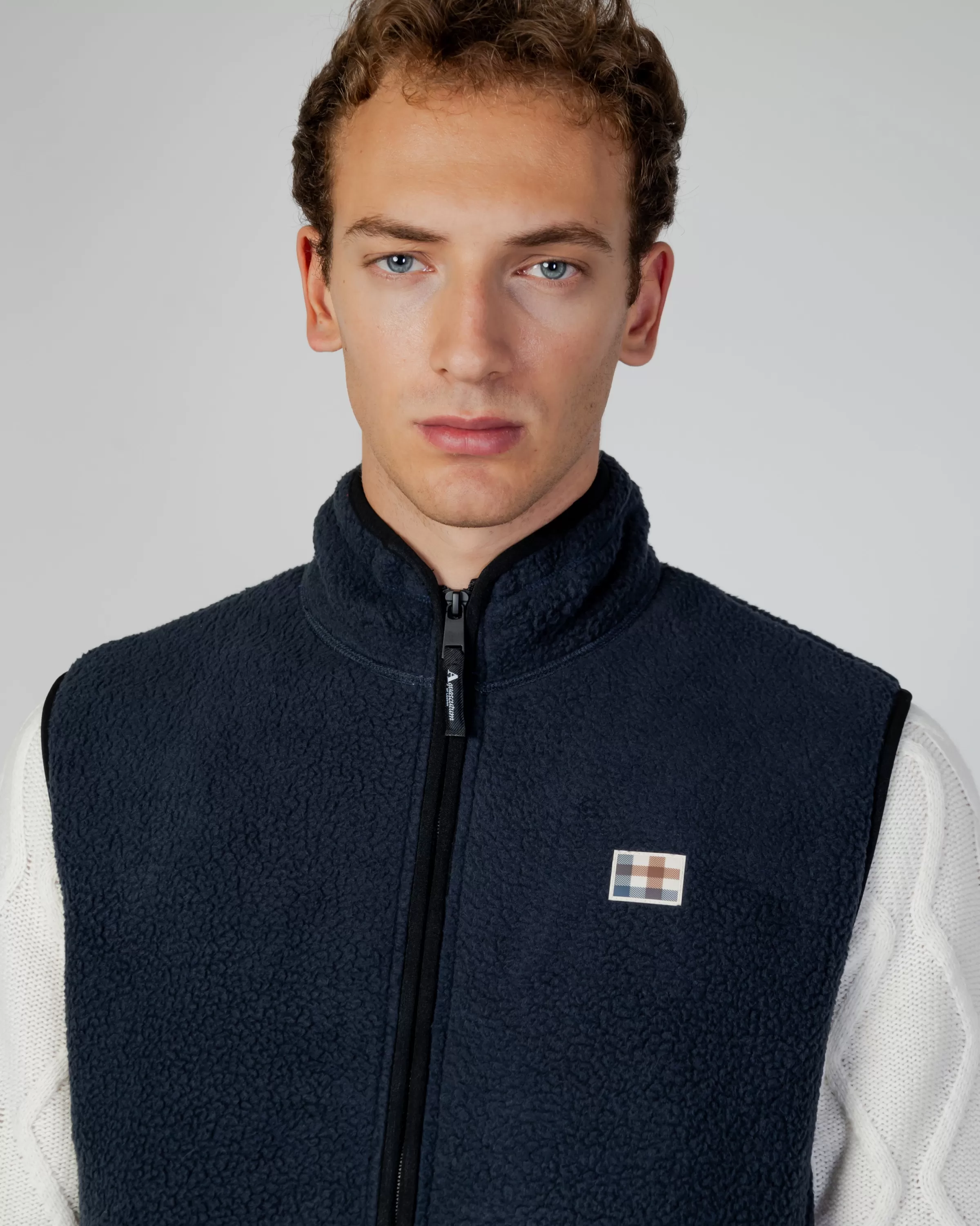 Uomo Aquascutum Active Active One Color Sherpa Vest