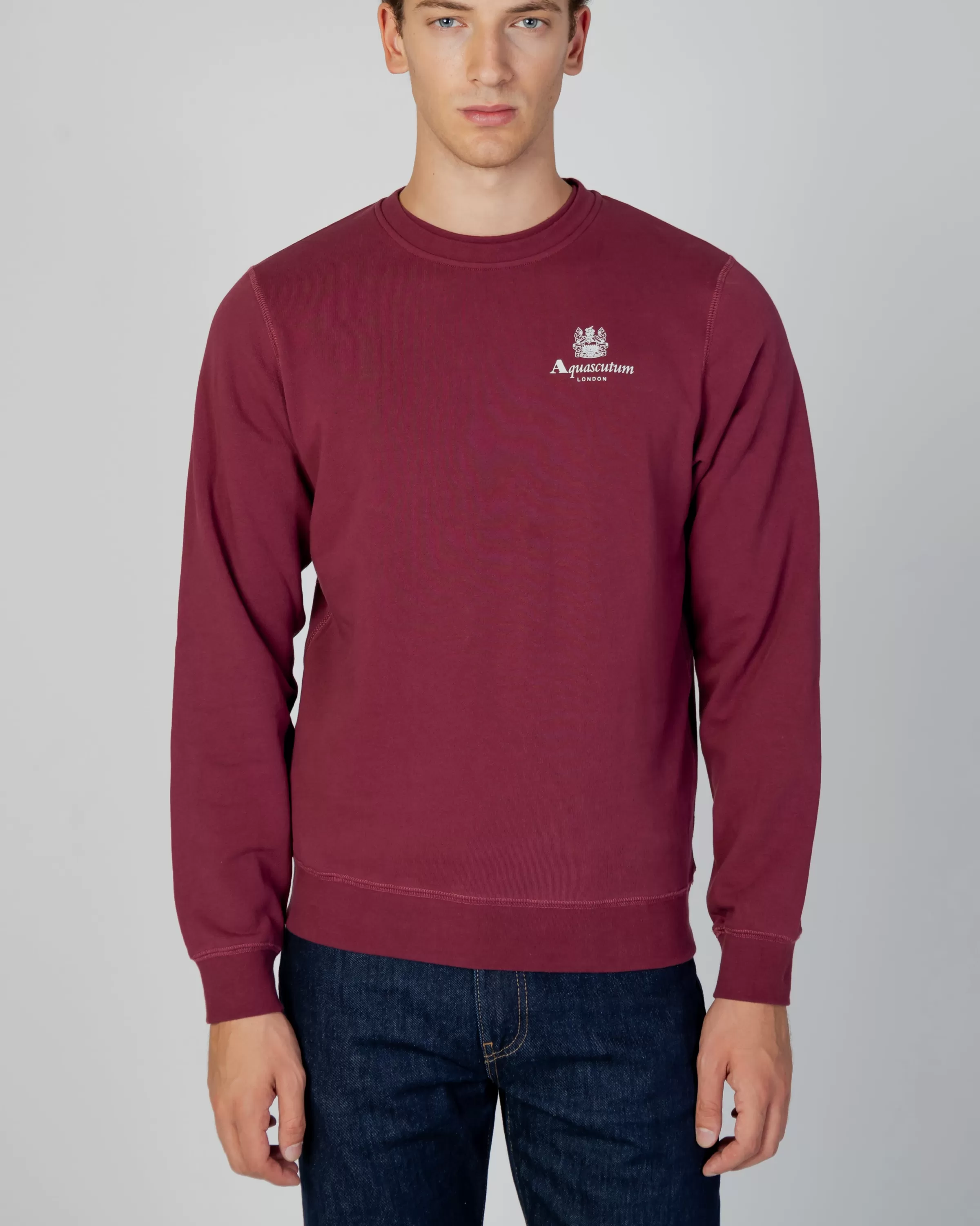 Uomo Aquascutum Active Active Small Logo Crew Neck Fleece