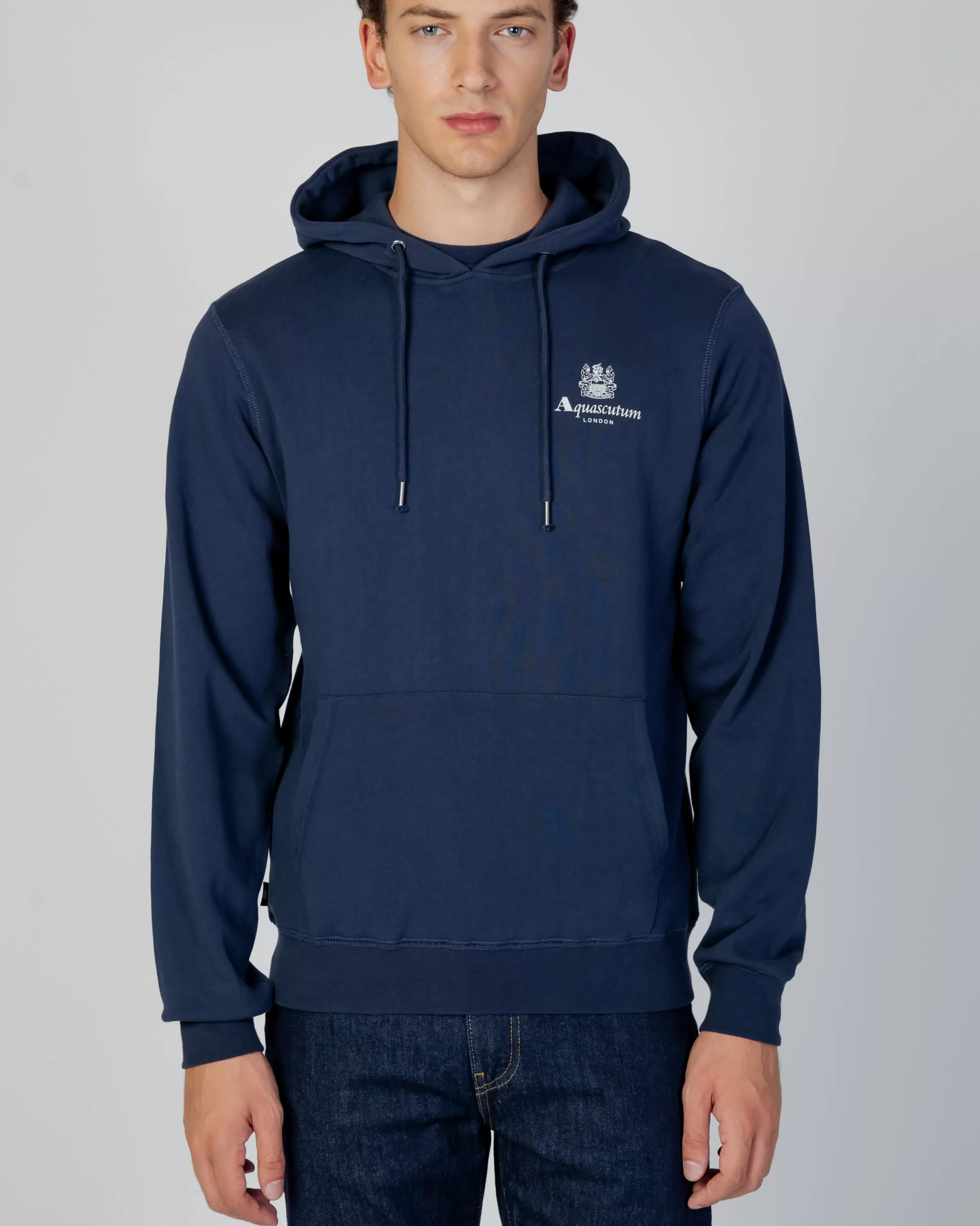 Uomo Aquascutum Active Active Small Logo Hoodie Fleece