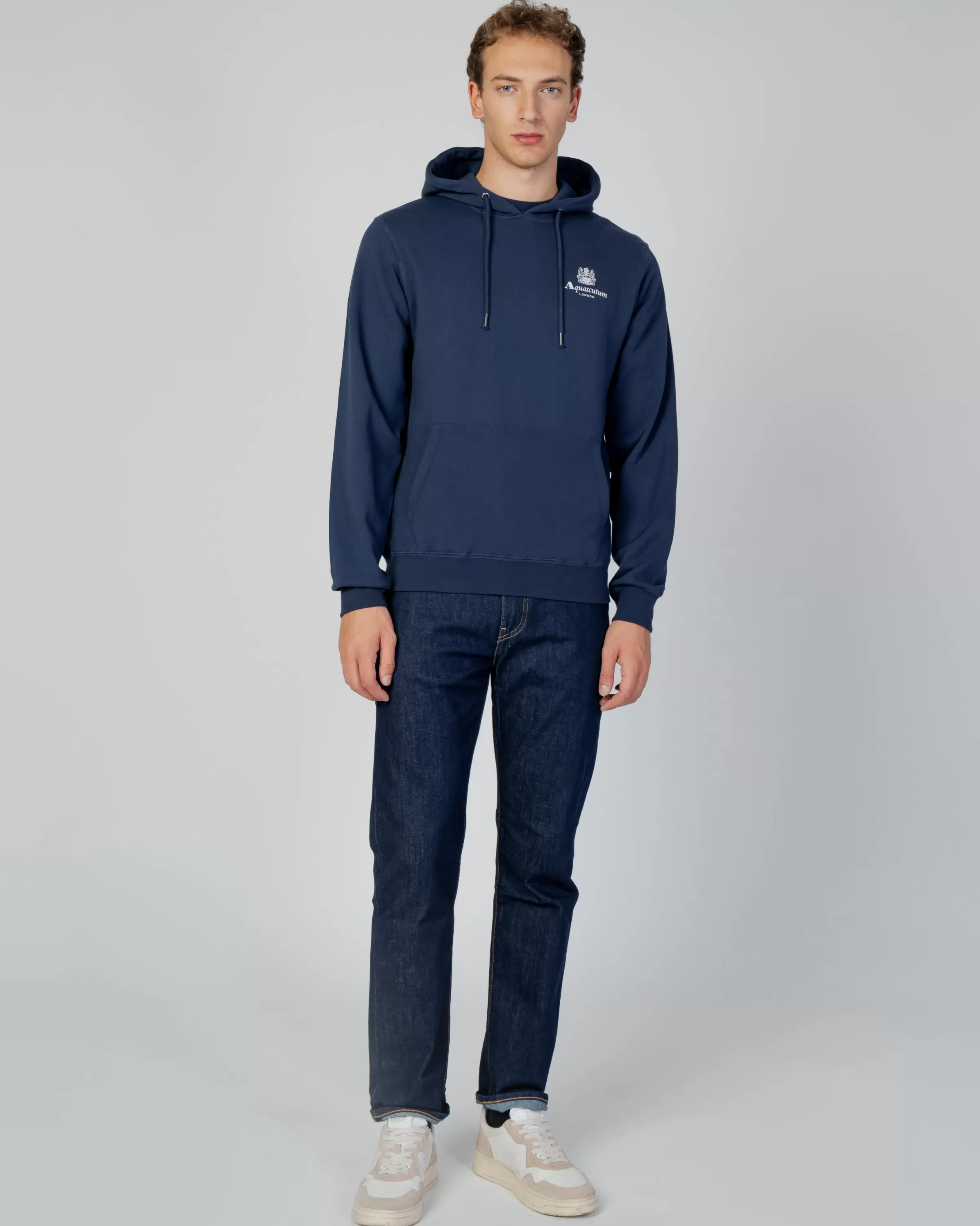 Uomo Aquascutum Active Active Small Logo Hoodie Fleece