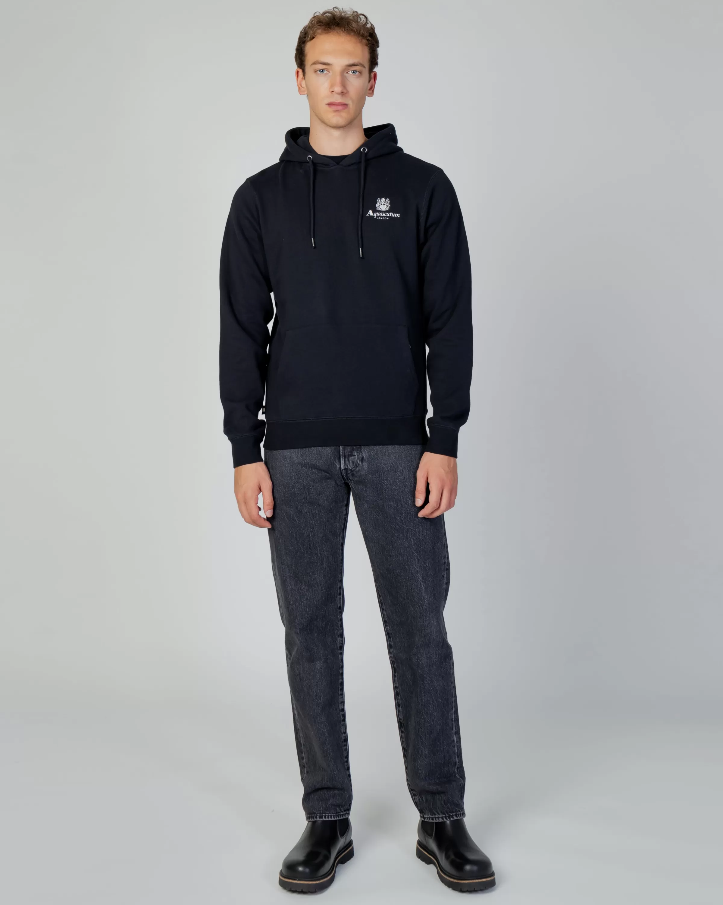 Uomo Aquascutum Active Active Small Logo Hoodie Fleece